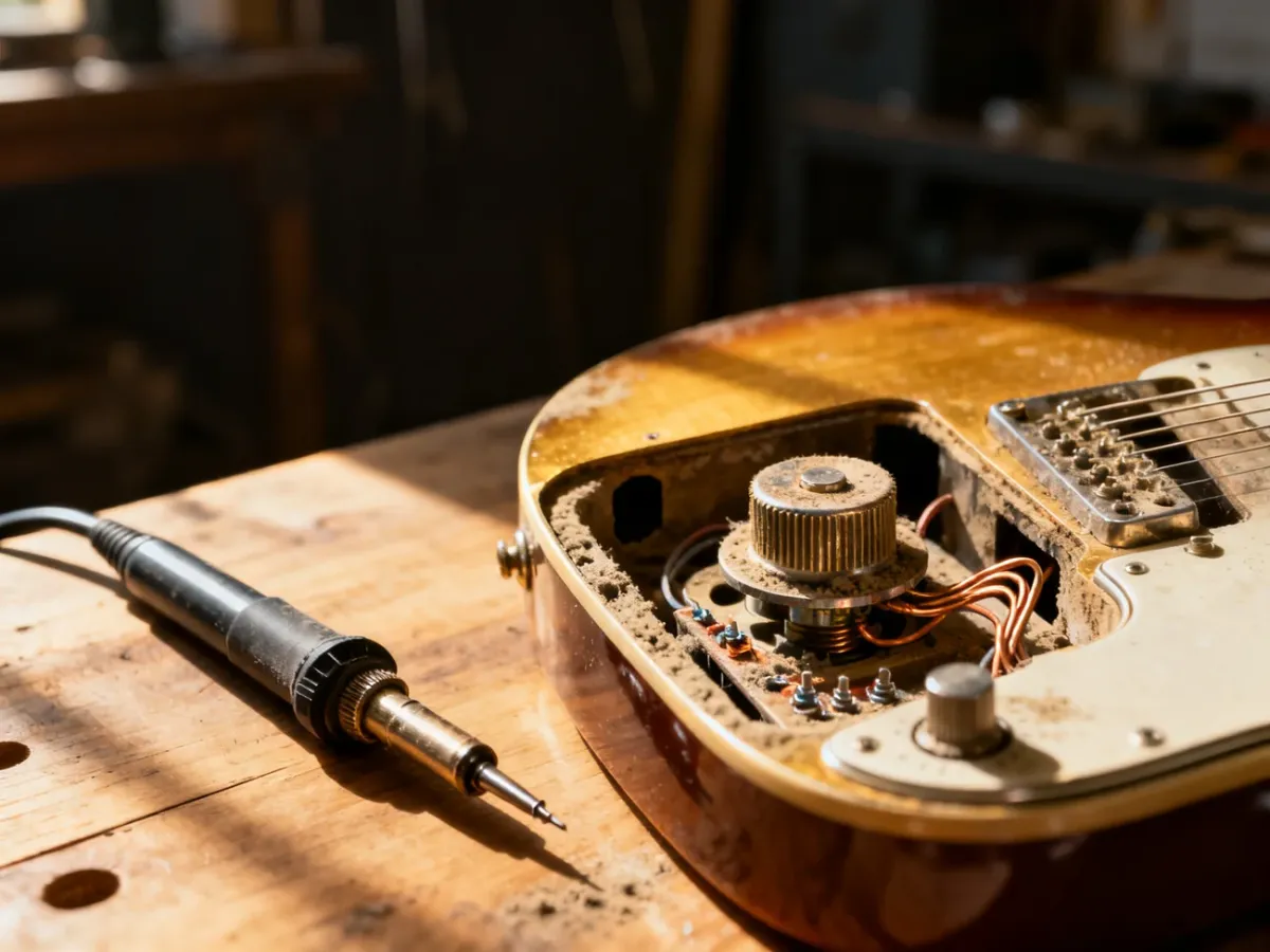 Od czego trzeszczy potencjometr w gitarze i jak to naprawić?