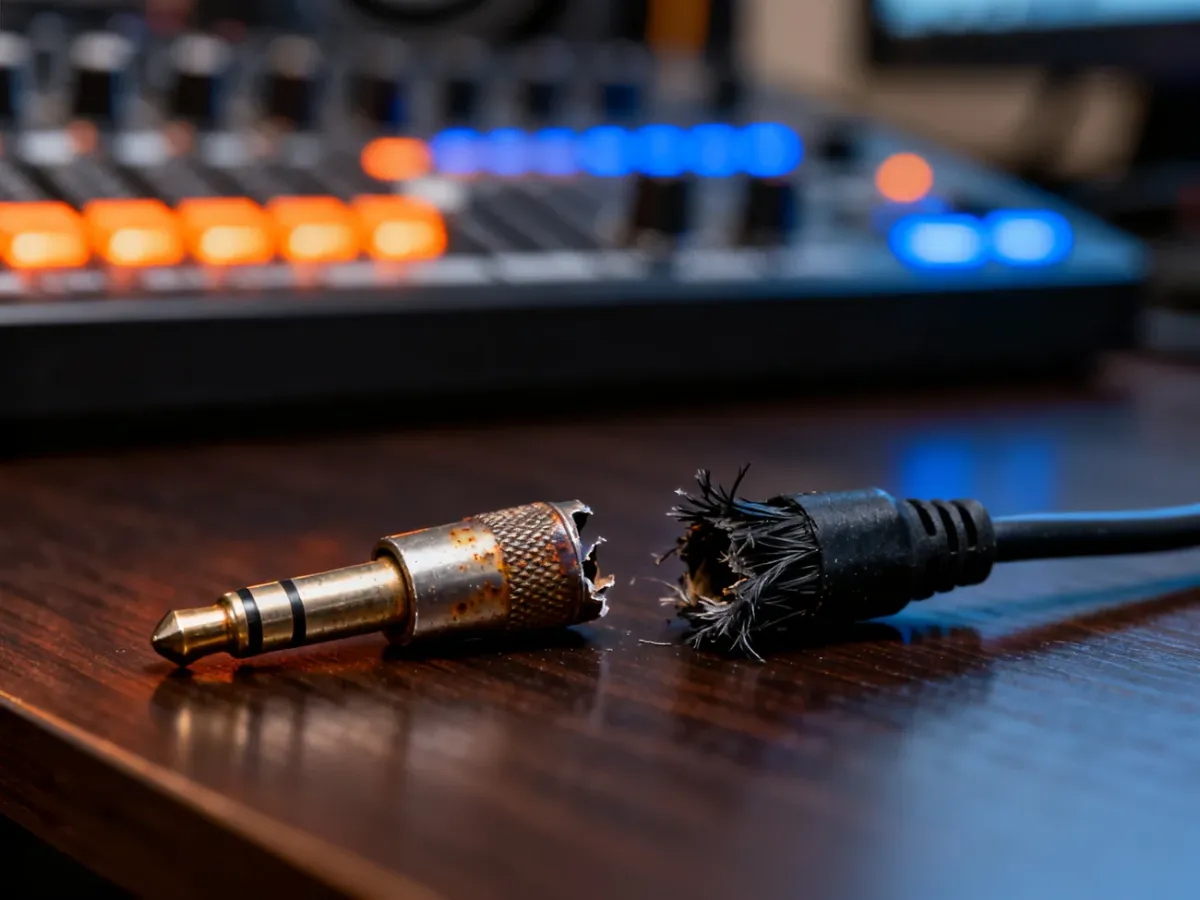 Dlaczego kabel jack trzeszczy przy poruszaniu? Jak to naprawić?