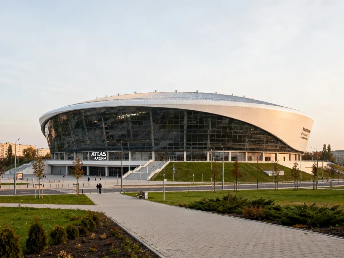 Widok zewnętrzny Atlas Areny w Łodzi